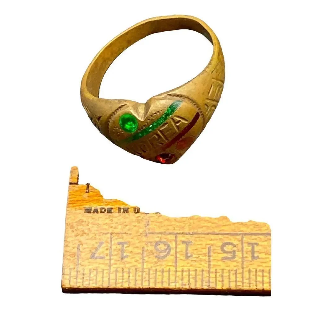 1950s Korean War Souvenir Sweet Heart Ring Size 11